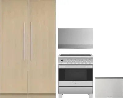 5 Piece Package Includes Refrigerator, Freezer, Range, Hood And Dishwasher